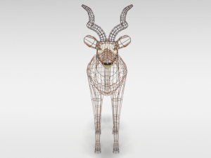 low poly cartoon greater kudu antelope 3Dモデル