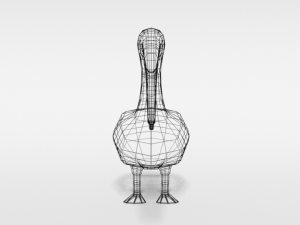 low poly cartoon pelican Modelo 3D