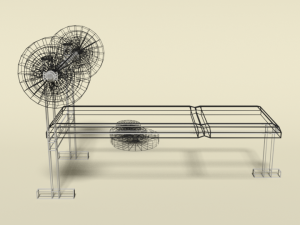 low poly cartoon weight bench Modelo 3D