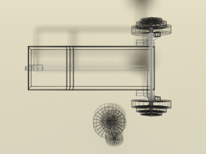 low poly cartoon weight bench Modelo 3D