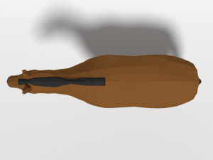 low poly cartoon horse Modello 3D