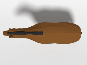 low poly cartoon horse 3D Model