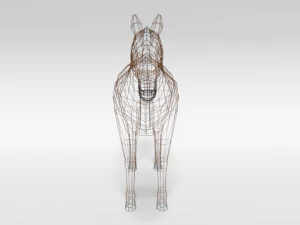 low poly cartoon horse 3D Model