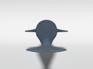 low poly cartoon narwhal 3D मॉडल