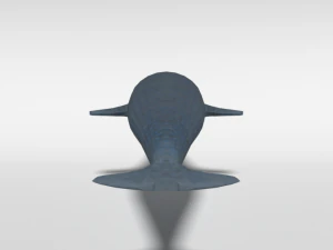 low poly cartoon narwhal 3D Model