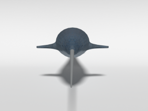 low poly cartoon narwhal 3D मॉडल