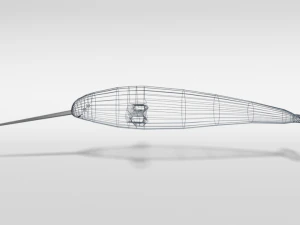 low poly cartoon narwhal 3D Model