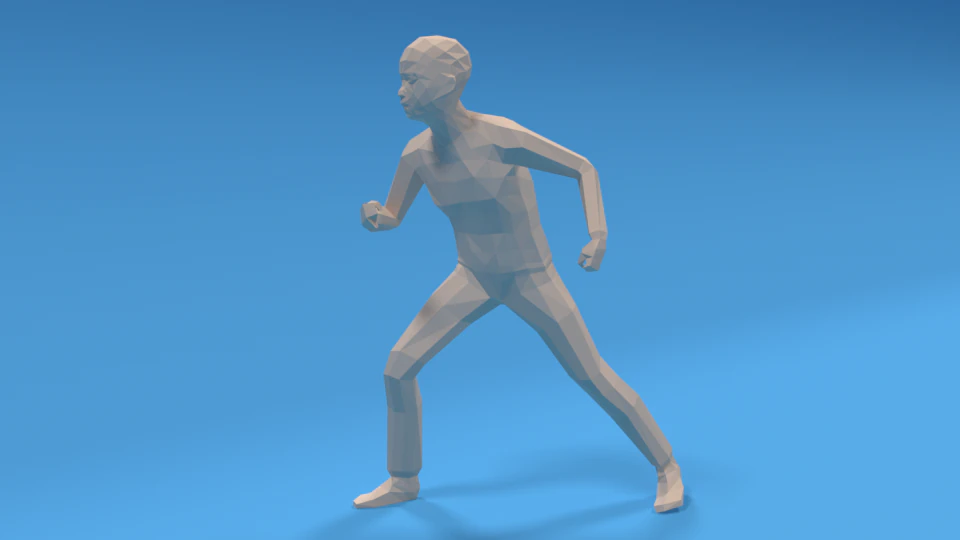 combat d'enfants low poly Modèle 3D .c4d .max .obj .3ds .fbx .stl .blend 