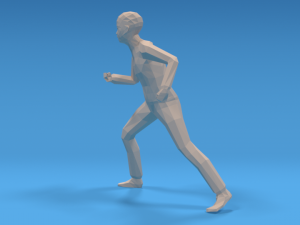 low poly kid fighting 3D 模型