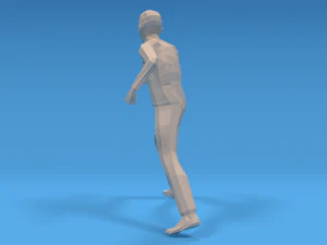 combat d'enfants low poly Modèle 3D