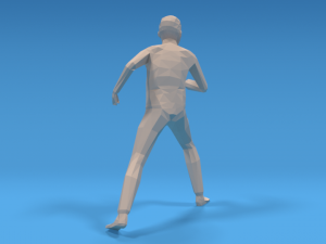 low poly kid fighting 3D 模型