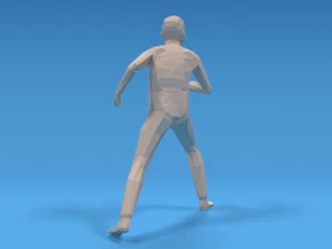 combat d'enfants low poly Modèle 3D