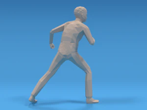 combat d'enfants low poly Modèle 3D