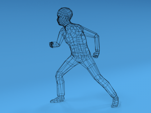 low poly kid fighting 3D 模型