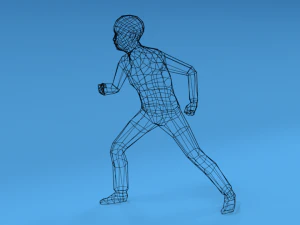 combat d'enfants low poly Modèle 3D