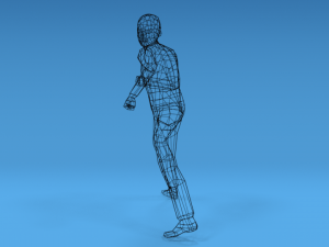 low poly kid fighting 3D 模型