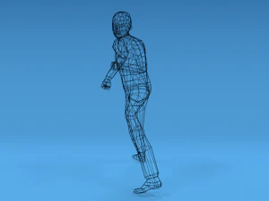 combat d'enfants low poly Modèle 3D