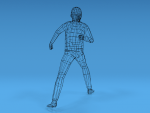 low poly kid fighting 3D 模型