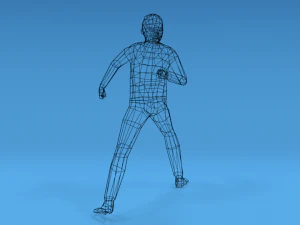 combat d'enfants low poly Modèle 3D