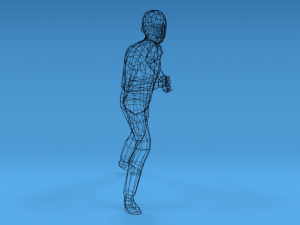 low poly kid fighting 3D 模型