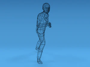 combat d'enfants low poly Modèle 3D