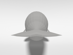 low poly cartoon beluga whale 3D 모델
