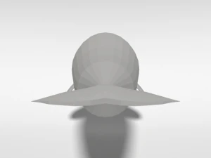low poly cartoon beluga whale 3D Model