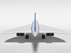 low poly cartoon concorde airplane 3D-Modell