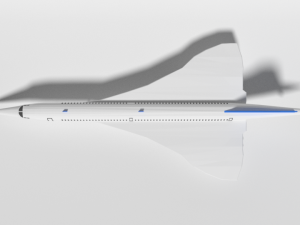 low poly cartoon concorde airplane 3D-Modell