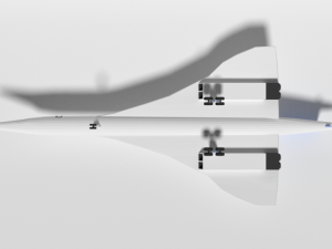 low poly cartoon concorde airplane 3D-Modell