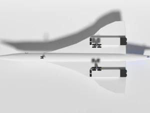 low poly cartoon concorde airplane 3D Model