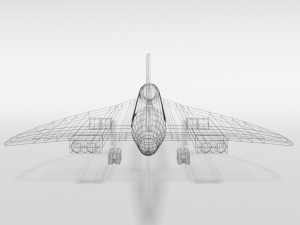 low poly cartoon concorde airplane 3D-Modell