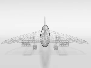 low poly cartoon concorde airplane 3D Model