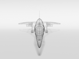 low poly cartoon concorde airplane 3D-Modell