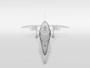 low poly cartoon concorde airplane 3D Model