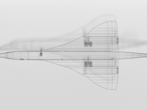 low poly cartoon concorde airplane 3D-Modell
