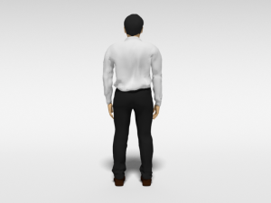 cartoon man with medical mask 3D 모델