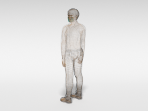 cartoon man with medical mask 3D 모델