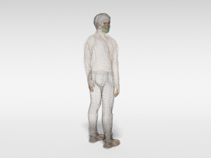 cartoon man with medical mask 3D 모델