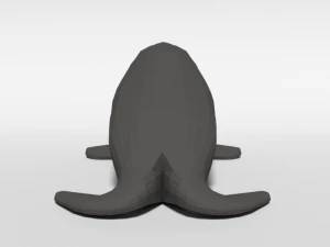 low poly cartoon walrus 3D Model