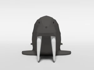 low poly cartoon walrus 3D Model