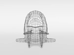 low poly cartoon walrus 3D Model