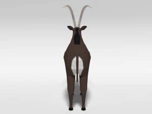 low poly cartoon sable antelope 3D Model
