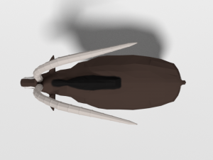 low poly cartoon sable antelope Modelo 3D