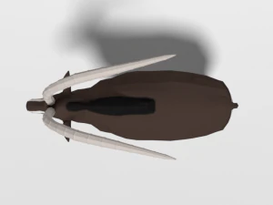 low poly cartoon sable antelope 3D Model