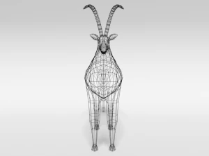 low poly cartoon sable antelope 3D Model