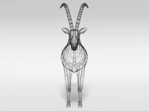 low poly cartoon sable antelope 3D Model