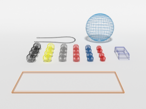 low poly cartoon gym equipmen 3D 모델