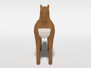 low poly cartoon shiba inu dog 3D 模型