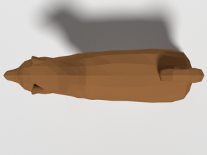low poly cartoon shiba inu dog 3D 模型